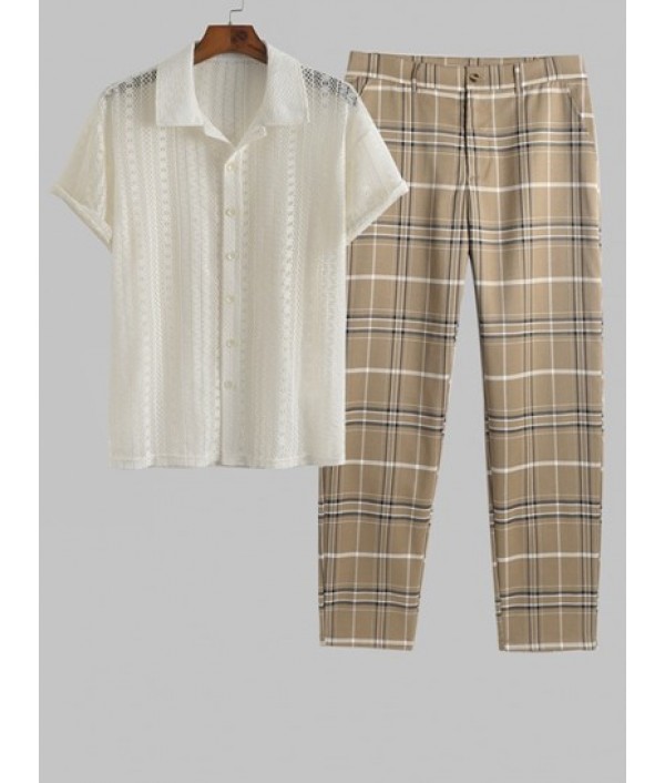 Men's Sexy See-through Lace Sheer Openwo...