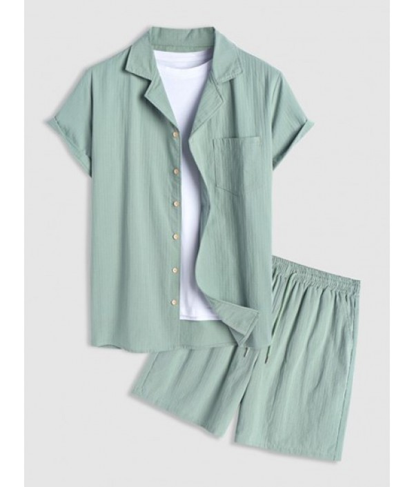 Men's Casual Co Ord Cotton And Linen Tex...