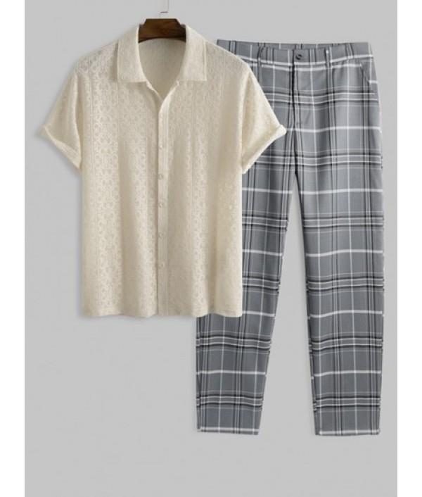 Men's Sexy Floral Jacquard See...