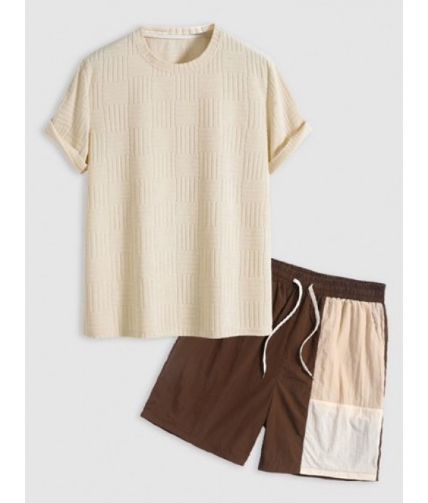 Jacquard Towel Cloth Short Sleeves T-shi...