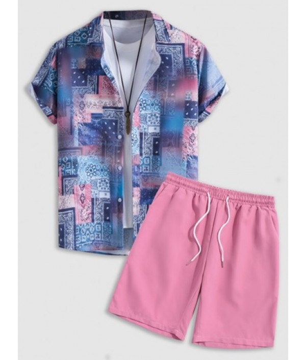 Men's Ethnic Style Paisley Pat...