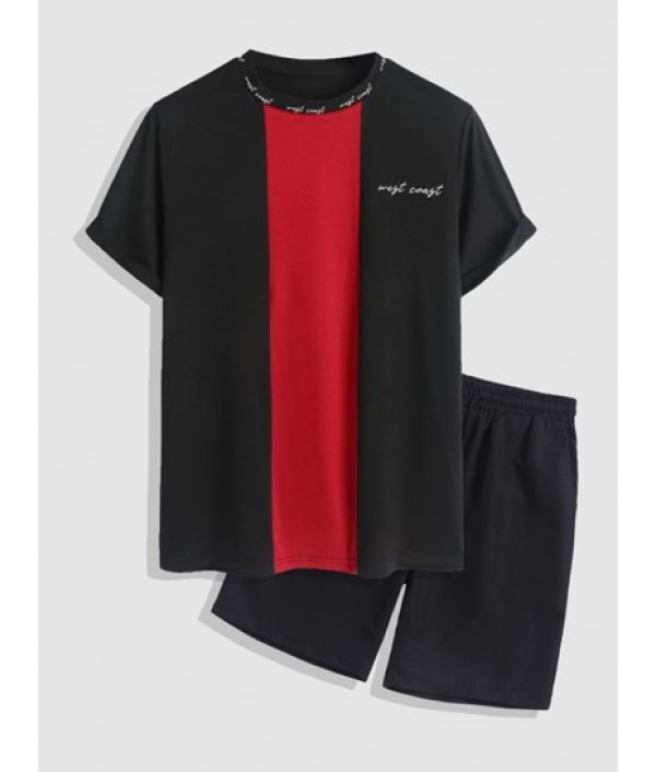 Men's Colorblock West Coast Pattern Shor...