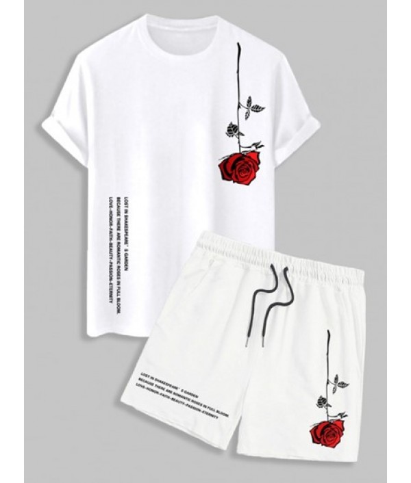 Men's Matching Letter Rose Graphic Print...