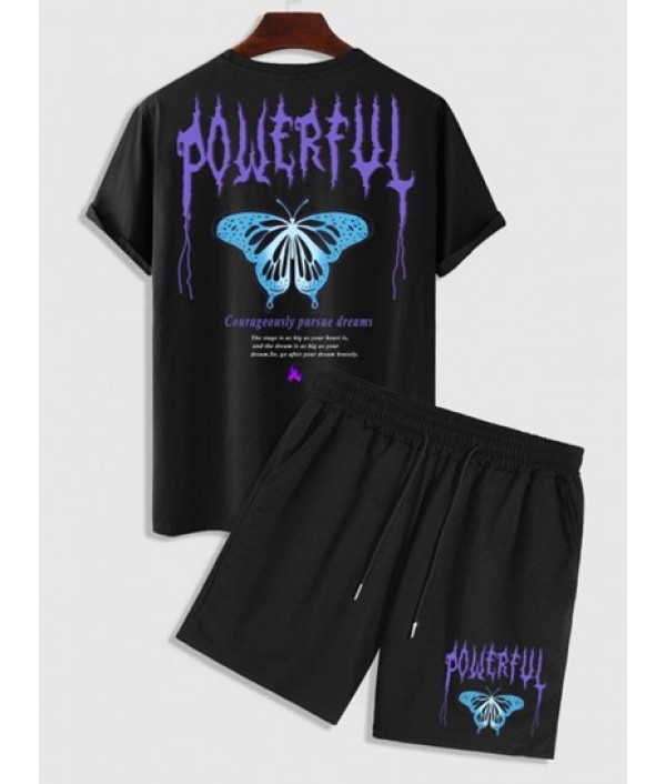 Men's Co Ord POWERFUL Butterfly Graphic ...