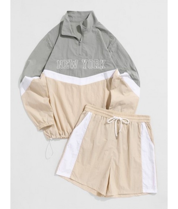 New York Embroidered Colorbloc...