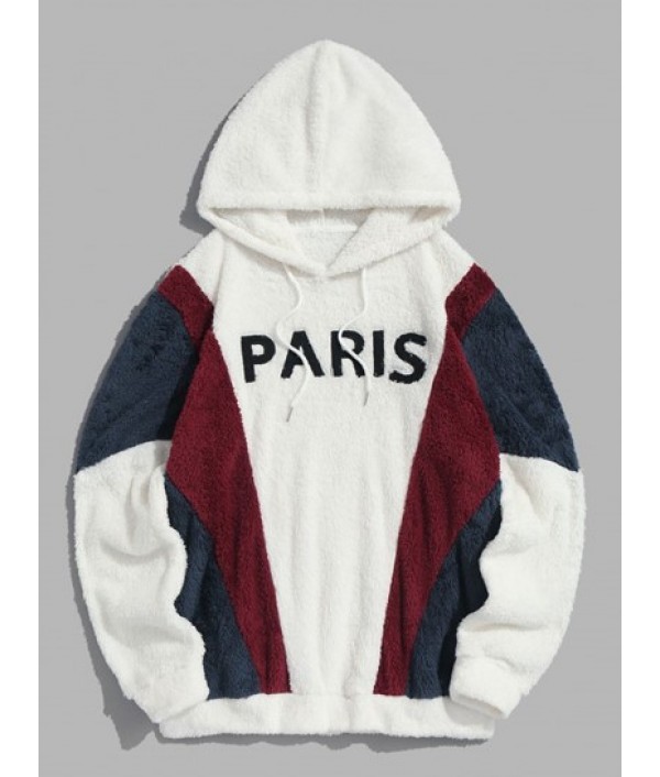 PARIS Embroidered Fuzzy Pullover Hoodie And Cargo Jogger Techwear Pants Set PARIS Embroidered Fuzzy Pullover Hoodie And Cargo Jogger Techwear Pants Set