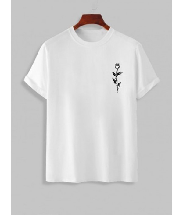 Eagle Letter Rose Graphic Pattern Short Sleeves T-shirt And Cargo Shorts Set Eagle Letter Rose Graphic Pattern Short Sleeves T-shirt And Cargo Shorts Set