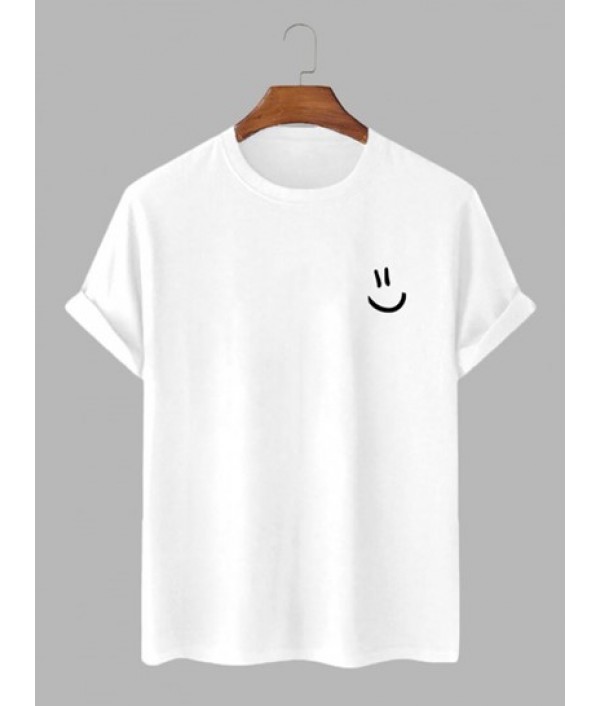 Smile Face Cartoon T-shirt And Tie Dye Shorts Two Piece Set Smile Face Cartoon T-shirt And Tie Dye Shorts Two Piece Set