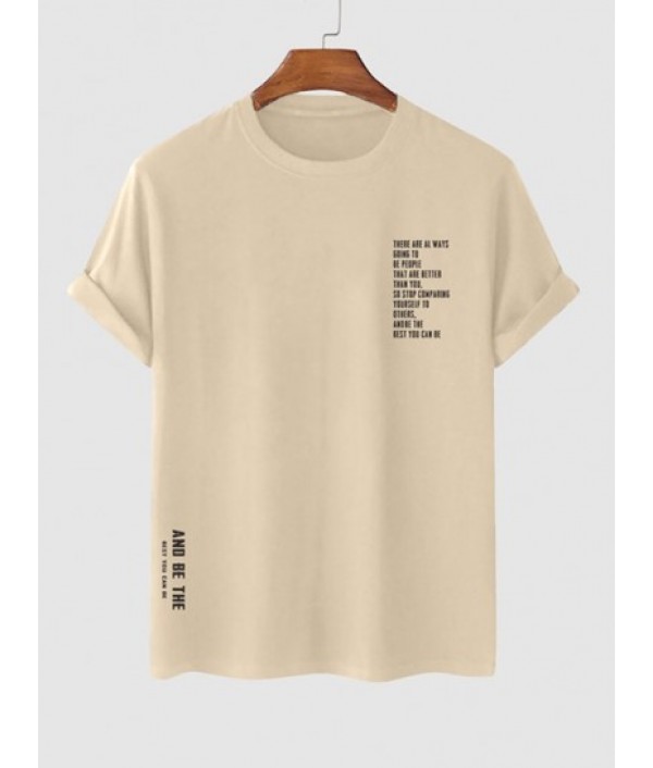 BE THE BEST YOU CAN BE Slogan T Shirt With Drawstring Shorts Two Piece Set BE THE BEST YOU CAN BE Slogan T Shirt With Drawstring Shorts Two Piece Set