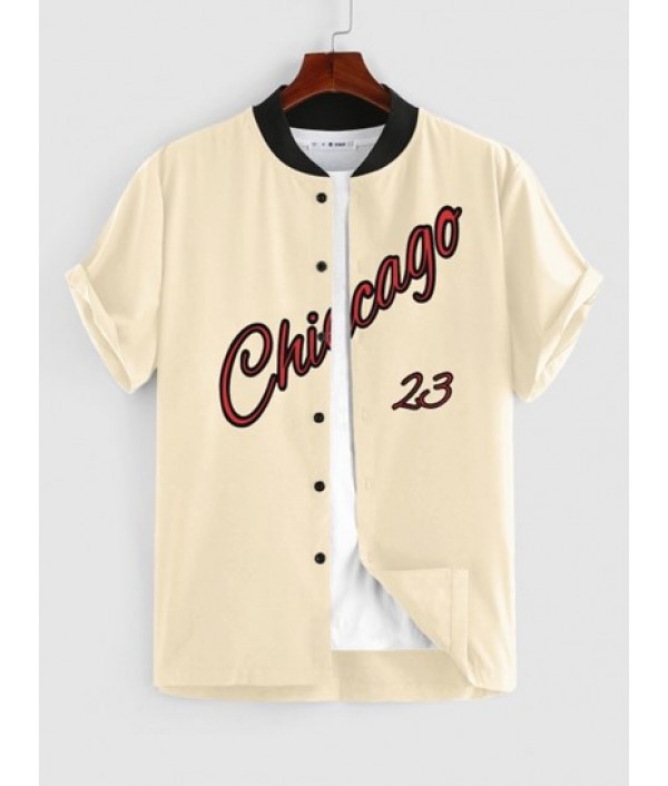 Baseball Short Sleeve Shirt With Shorts Set
