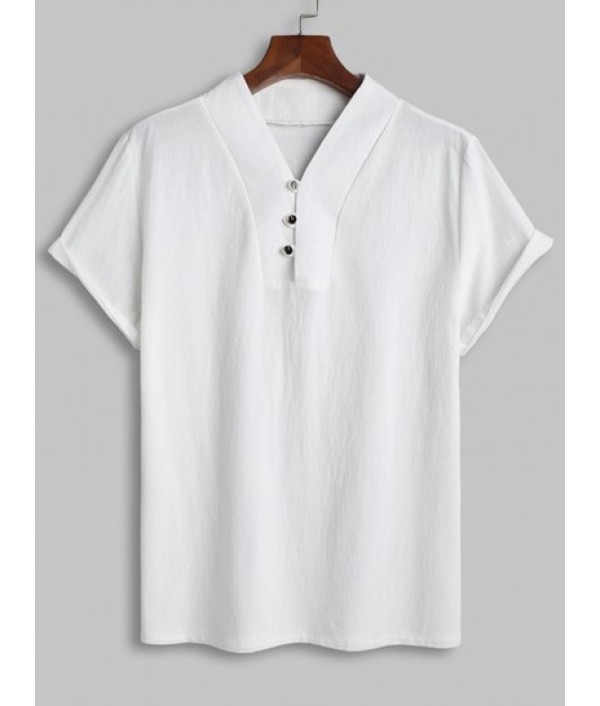 Men's Matching Two Piece Casual Lounge Textured Button Loop V Neck Short Sleeves Popover Top And Drawstring Straight Pants Set Men's Matching Two Piece Casual Lounge Textured Button Loop V Neck Short Sleeves Popover Top And Drawstring Straight Pants Set