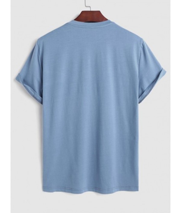 Men's Basic Minimalist BOSTON Letter Printed 3D Embossed Design Short Sleeves Round Neck T-shirt And Basic Casual Shorts Set