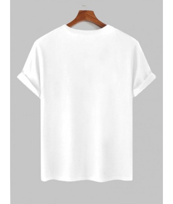 Men's Daily Casual Two Piece Set Faith Letter Printed Short Sleeves Crew Neck T-shirt With Drawstring Pocket Bermuda Shorts Set Men's Daily Casual Two Piece Set Faith Letter Printed Short Sleeves Crew Neck T-shirt With Drawstring Pocket Bermuda Shorts Set