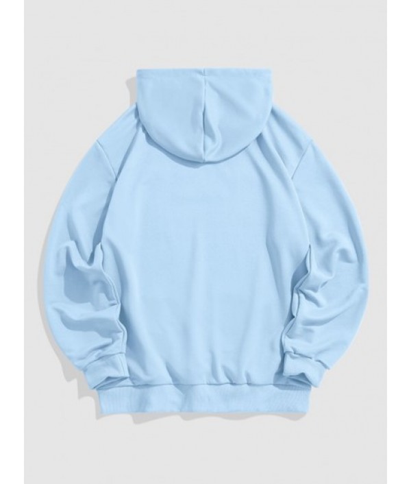 Letter C'EST LA VIE PARIS Embroidery Essentials Hoodie And Drawstring Pocket Jogger Pants Set