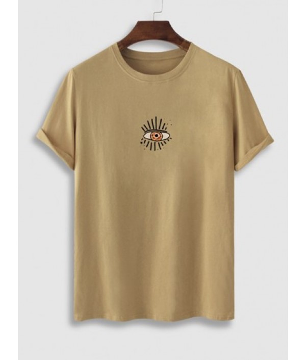 Men's Letter Cactus Graphic Pattern Short Sleeves T-shirt And Vintage Sun And Eye Print Sweat Shorts Set Men's Letter Cactus Graphic Pattern Short Sleeves T-shirt And Vintage Sun And Eye Print Sweat Shorts Set