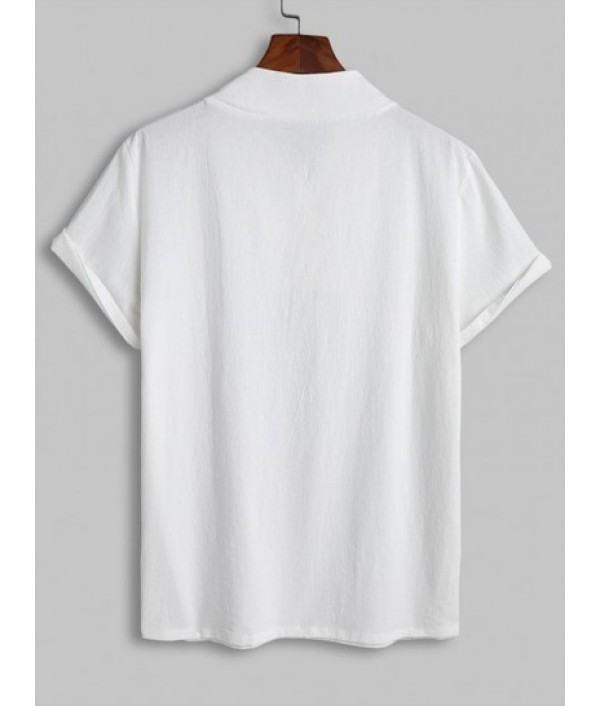 Men's Matching Two Piece Casual Lounge Textured Button Loop V Neck Short Sleeves Popover Top And Drawstring Straight Pants Set Men's Matching Two Piece Casual Lounge Textured Button Loop V Neck Short Sleeves Popover Top And Drawstring Straight Pants Set