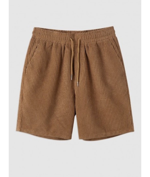 Men's Mix And Match Two Piece Set Rose Jacquard Terry Cloth Textured Button Front Short Sleeves Shirt With Solid Color Corduroy Drawstring Shorts Set Men's Mix And Match Two Piece Set Rose Jacquard Terry Cloth Textured Button Front Short Sleeves Shirt With Solid Color Corduroy Drawstring Shorts Set