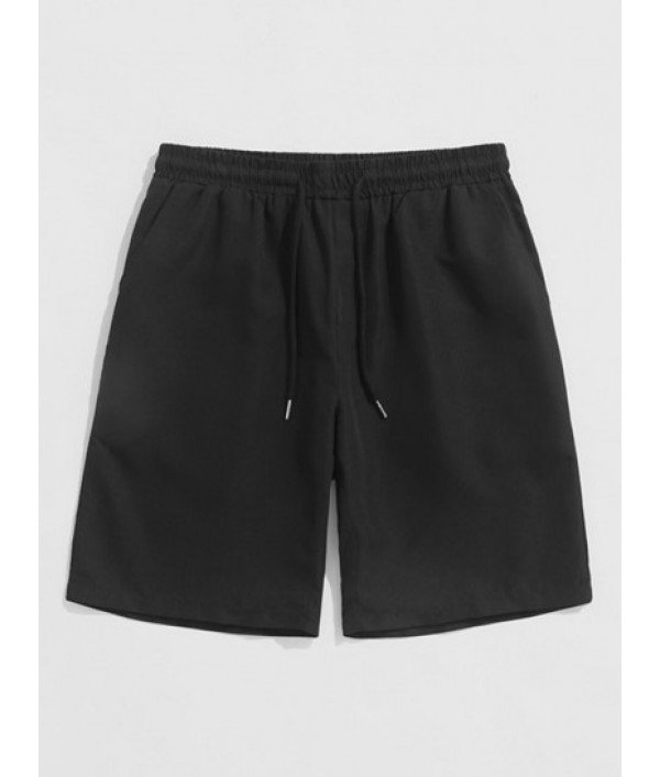 Men's Short Sleeves Palm Tropical Print Beach Vacation Shirt And Solid Color Basic Casual Bermuda Shorts Set Men's Short Sleeves Palm Tropical Print Beach Vacation Shirt And Solid Color Basic Casual Bermuda Shorts Set