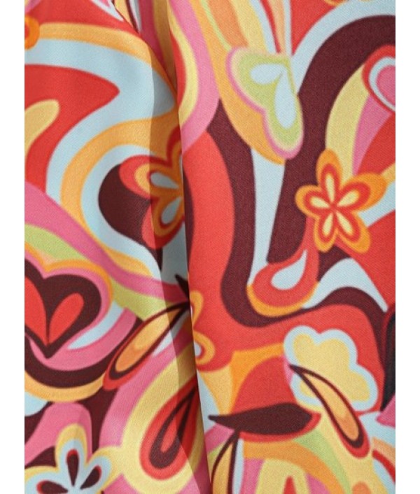 Floral Print Shirt And Pocket Shorts Set