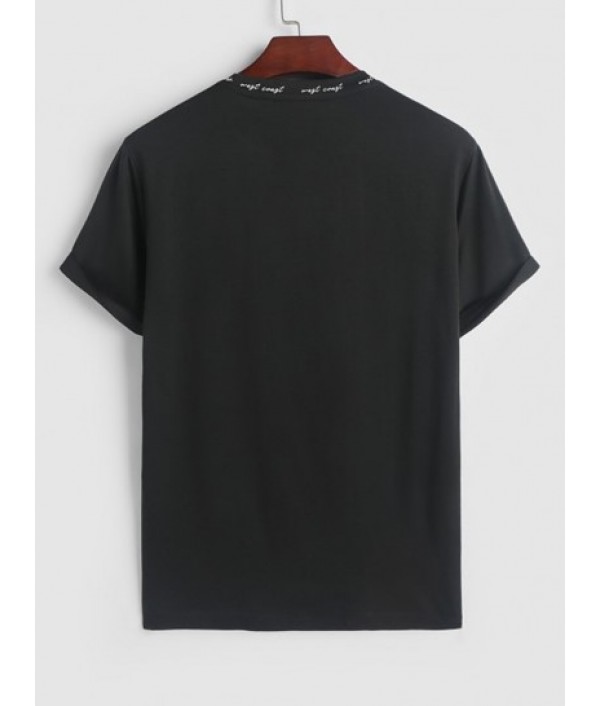 Men's Colorblock West Coast Pattern Short Sleeves Crew Neck T-shirt And Basic Casual Shorts Set Men's Colorblock West Coast Pattern Short Sleeves Crew Neck T-shirt And Basic Casual Shorts Set