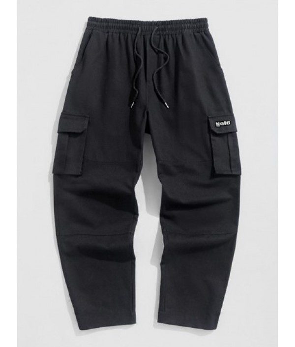 Eagle Letter Rose Graphic Pattern T-shirt And Multi-pockets Cargo Pants Eagle Letter Rose Graphic Pattern T-shirt And Multi-pockets Cargo Pants