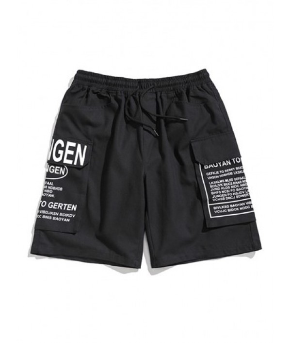 Men's See-through Loose Tie Dye Sheer Mesh Sleeveless Tank Top And Letter Pattern Multi-pockets Design Drawstring Cargo Shorts Set Men's See-through Loose Tie Dye Sheer Mesh Sleeveless Tank Top And Letter Pattern Multi-pockets Design Drawstring Cargo Shorts Set