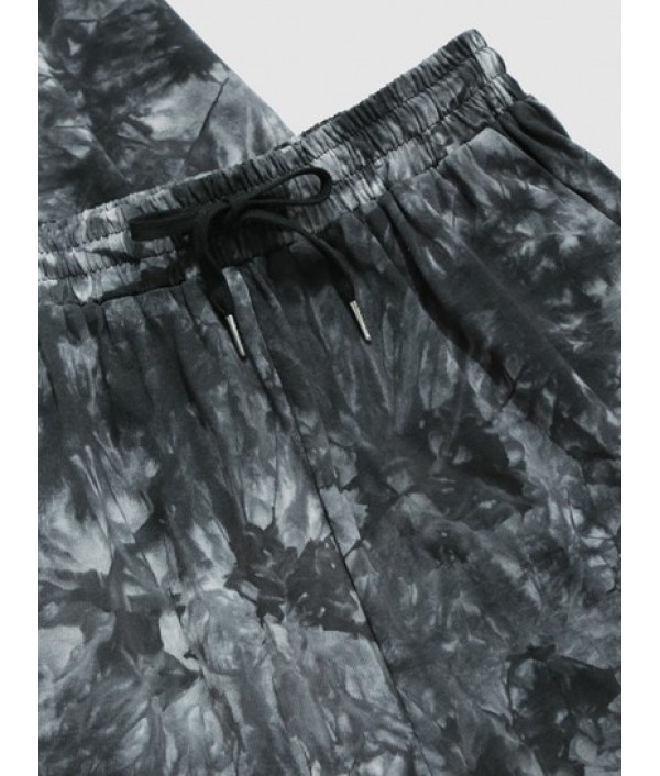 Tie Dye Print T-shirt And Shorts Set