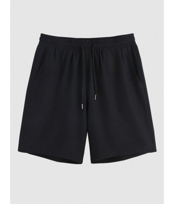 Men's Lapel Collar Short Sleeves Vertical Striped Colorblock Shirt With Basic Drawstring Shorts Set Men's Lapel Collar Short Sleeves Vertical Striped Colorblock Shirt With Basic Drawstring Shorts Set