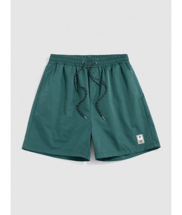 Cartoon Smile Face Pattern Short Sleeves T-shirt And Casual Shorts Set